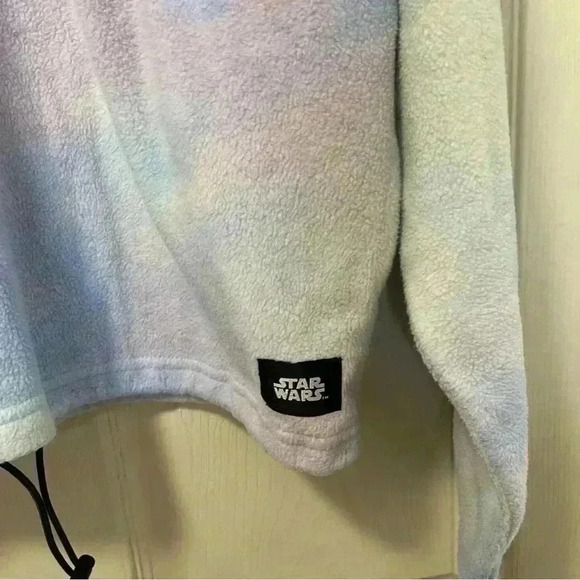 Star Wars Rebel Alliance Crop Top Tie Dye Women's Cropped Sweater Sz S - Picture 3 of 6